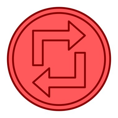 Tek izole edilmiş ok simgesinin vektör illüstrasyonu