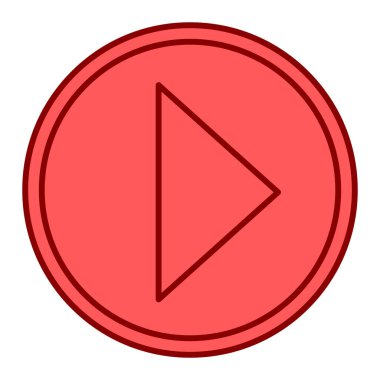 trend biçimi izole edilmiş arkaplanda çalma düğmesi simgesi