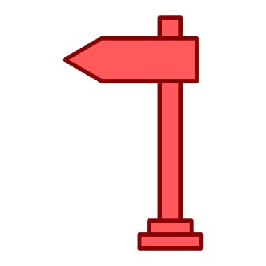 Kırmızı ve beyaz işaretinin vektör çizimi