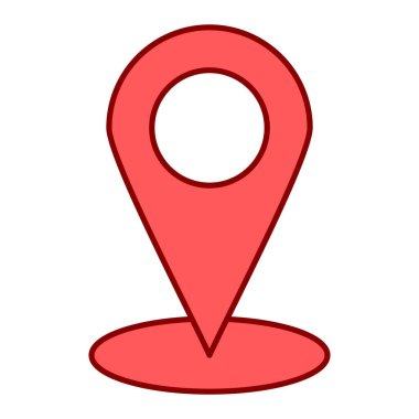 konum pin simgesi vektör illüstrasyonu