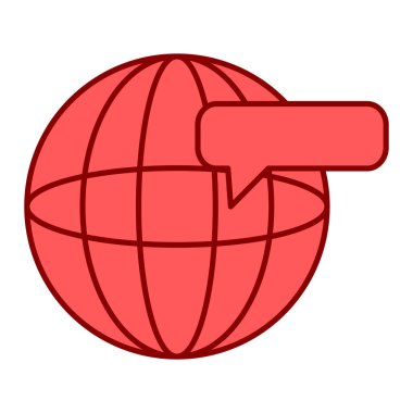 Dünya küresel ikon vektör illüstrasyonuName