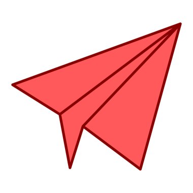 kağıt düzlemi ikon vektör illüstrasyon tasarımı