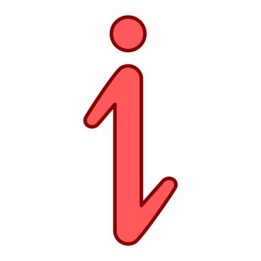 Erkek sembolü simgesi ile imzala. Basit düz bir resim. Kırmızı renk düğmesi. vektör illüstrasyonu