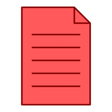 Belge. Web simgesi basit illüstrasyon