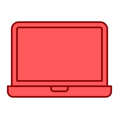 Dizüstü bilgisayar teknolojisi simge vektör çizim grafik tasarım