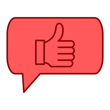 Başparmak yukarı, vektör illüstrasyonu