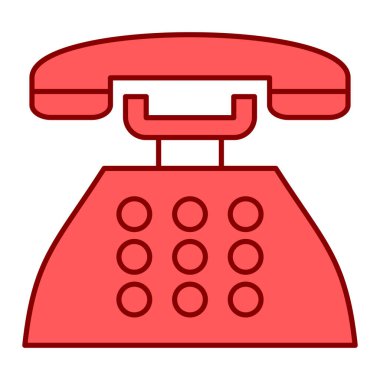 Eski telefon alıcısı izole vektör çizelgesi