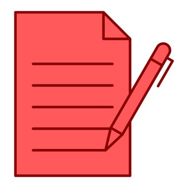 Belge. Web simgesi basit illüstrasyon