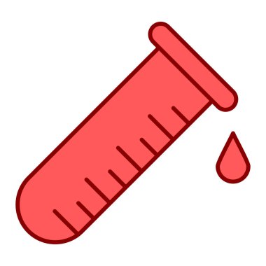Kan testi tüp simge vektör çizim grafik tasarım