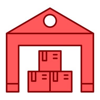 Depo ikonu. vektör illüstrasyonu