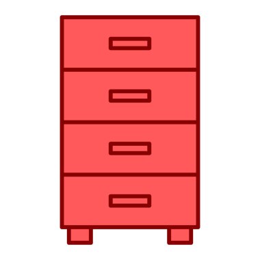 Kabine ikonu vektör illüstrasyonu