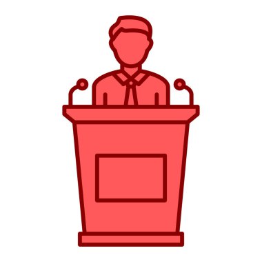 Tribün. Web simgesi vektör illüstrasyonu