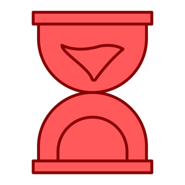 Zamanlı kum saati, vektör illüstrasyonu