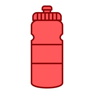 Su şişesi ikonu. Web için spor içeceği vektör simgelerinin karikatür çizimi