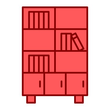 kırmızı ve mavi gradyan tasarımlı ofis masası, vektör illüstrasyon eps10