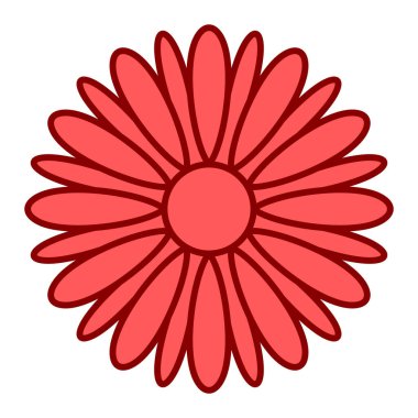 Çiçek ikonu. Çiçek vektörünün basit bir gösterimi. izole kontur sembolü