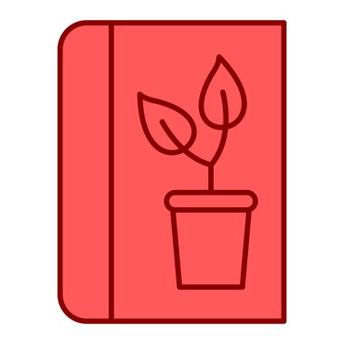 Yaprak ikonlu bitki. Web için saksı bitkisi vektör simgelerinin özet çizimi