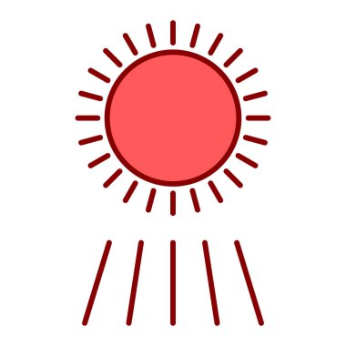 Güneş Simgesi Vektör illüstrasyonu