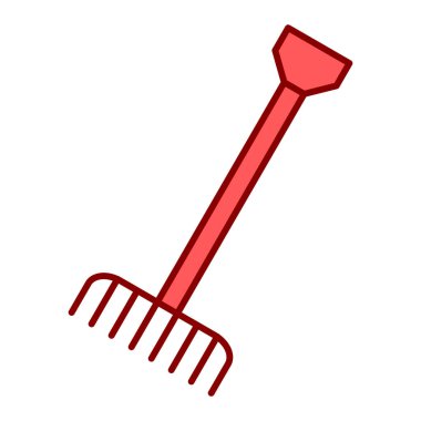 Kürek ikonu. Web için tırmık vektör simgelerinin düz çizimi