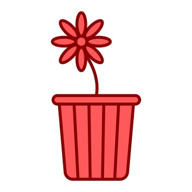 Çiçek saksısı vektör çizimi