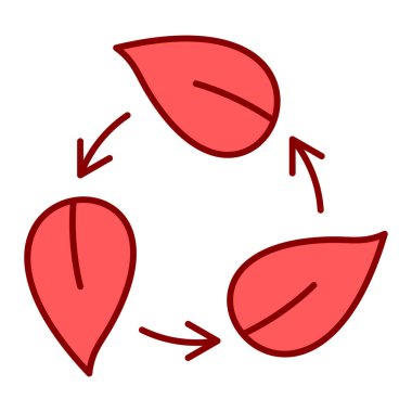 Kırmızı ve beyaz kalbin vektör çizimi