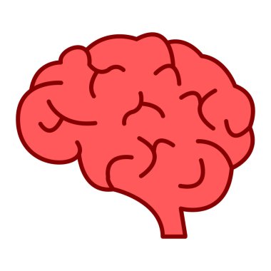 beyin ikonu vektör illüstrasyonu