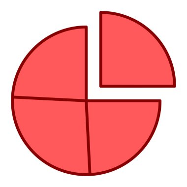 Pasta grafiği simgesi. Web tasarımı için grafik vektör simgelerinin düz çizimi