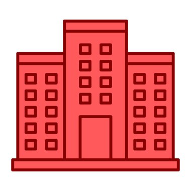 Bina. Web simgesi basit illüstrasyon