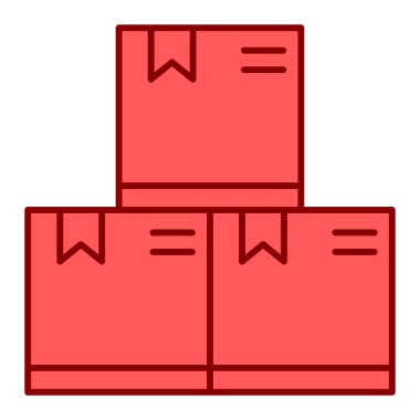 Kutular ve karton vektör illüstrasyon tasarımı içeren kutu