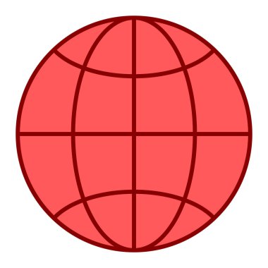 küresel küre simgesi vektör illüstrasyonu