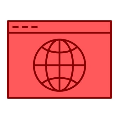 tarayıcı simgesi vektör illüstrasyonu