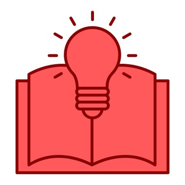 Ampul ve kalem ikonu vektör illüstrasyon tasarımlı kitap