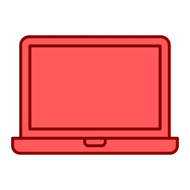 Dizüstü bilgisayar teknolojisi simge vektör çizim grafik tasarım