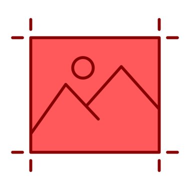 Galeri. Web simgesi basit illüstrasyon