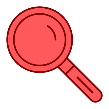 Büyüteç simgesi. Arama vektör işareti karikatürü. izole kontur sembolü