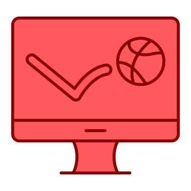 ok ve kalem vektör illüstrasyon tasarımlı bilgisayar monitörü