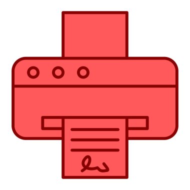 Yazıcı simgesi vektör illüstrasyonu