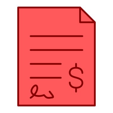 Fatura. Web simgesi basit illüstrasyon