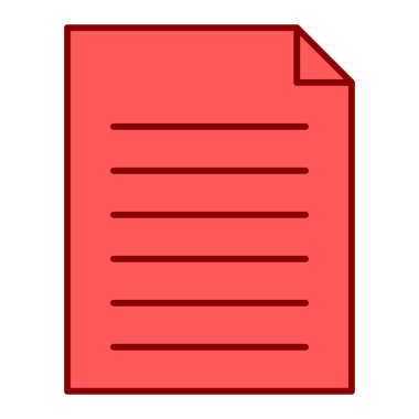 Belge. Web simgesi basit illüstrasyon