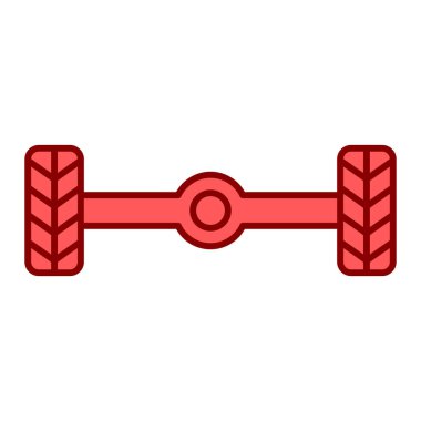 Fitness ve egzersiz vektör simgesi. Beyaz arka planda izole edilmiş spor araba lastiği ve halatın tasviri