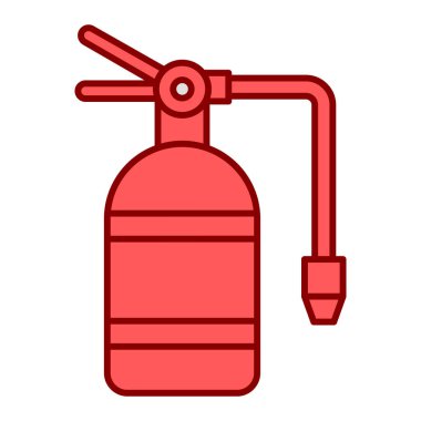 Yangın söndürme ikonu. Web için itfaiyeci kurtarma vektör simgelerinin özet çizimi