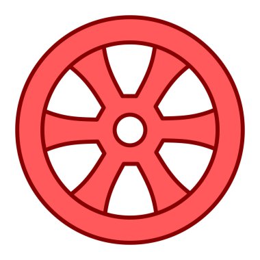 Tekerlek simgesi. vektör illüstrasyonu