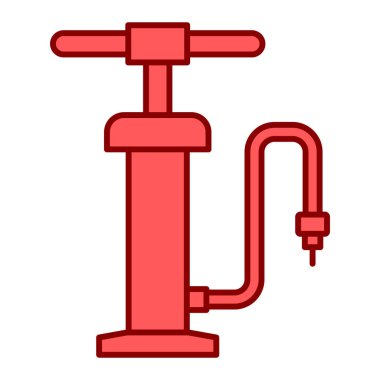 Pompa ikonu. İnce dış hat vektörü. ayrıntılı illüstrasyon.