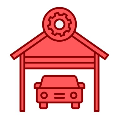 Araba tamir servis simge vektör çizim grafik tasarım