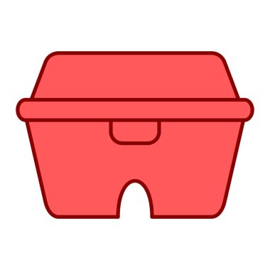 Yumurta kutusu, web simgesi basit illüstrasyon