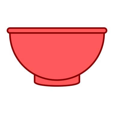 Mutfak gereçleri ikon vektör illüstrasyon tasarımlı kase