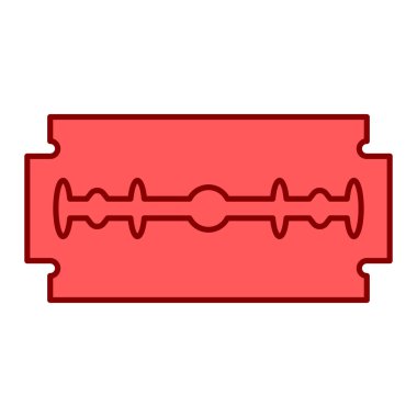 Beyaz arka planda izole edilmiş jilet simgesini kesiştirdim. vektör illüstrasyonu