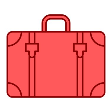 bavul ikonu vektör illüstrasyonu