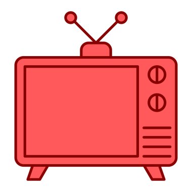 Televizyon. Web simgesi basit illüstrasyon