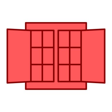 Ahşap bir ev penceresinin çizimi